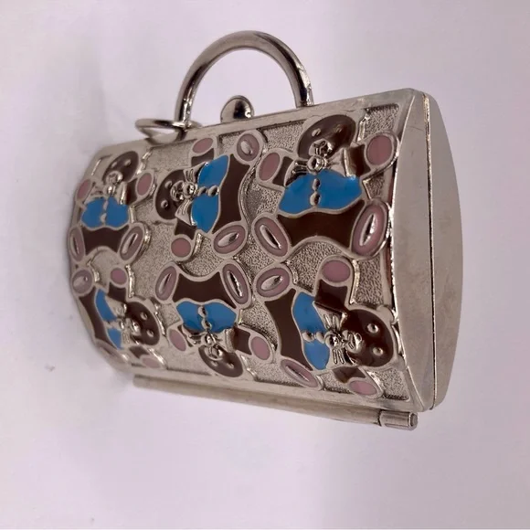 Judith Leiber for Neiman Marcus mini purse Enamel Teddy Bear Pill 🔥HP🔥